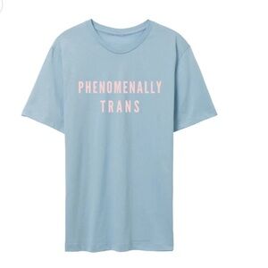Phenomenally Trans unisex tee light blue